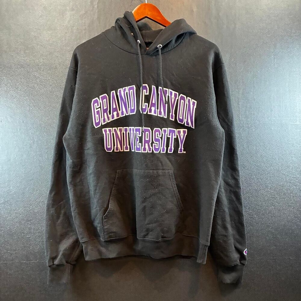 Champion Men's Black and Grey Hoodie